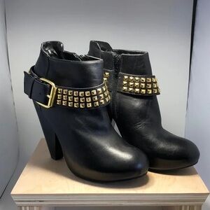 VINTAGE Studded Black Ankle Boots by Dolce Vita genuine leather